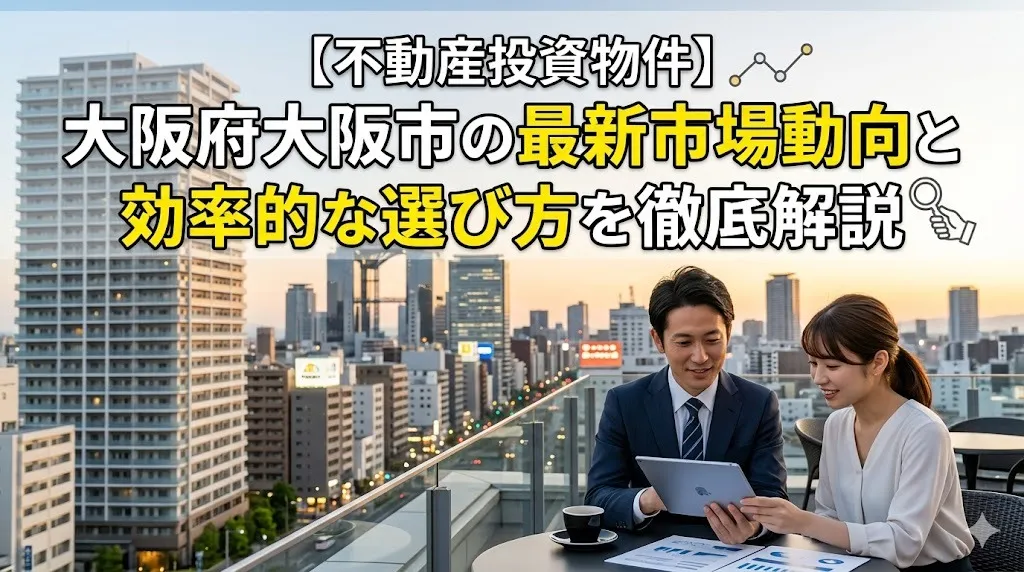 不動産投資物件で大阪府大阪市の最新市場動向と効率的な選び方を徹底解説