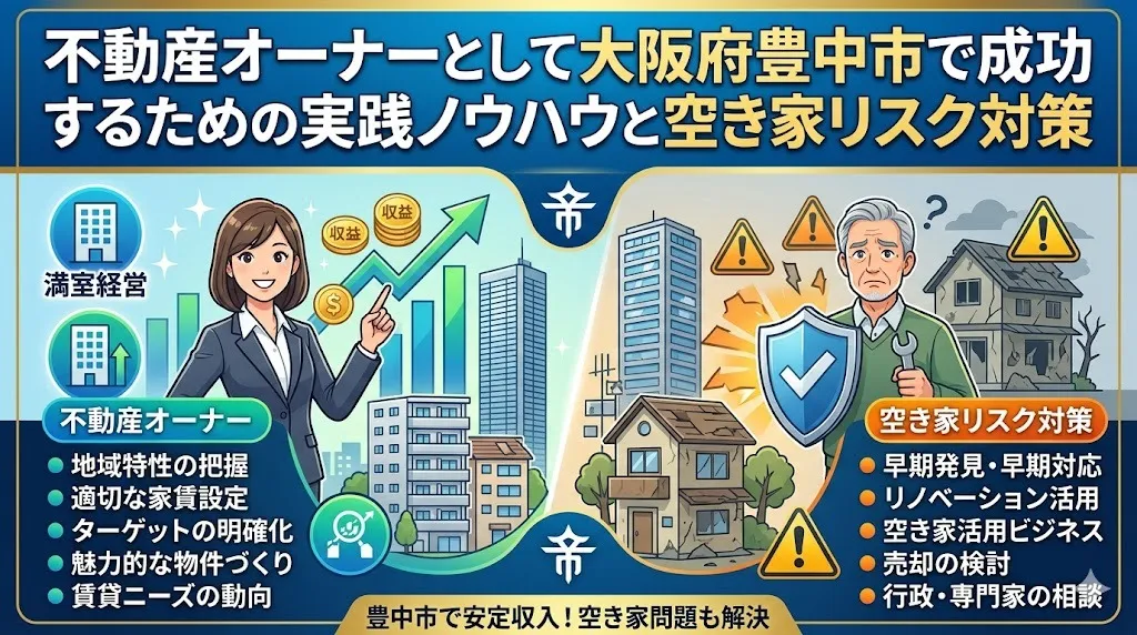 不動産オーナーとして大阪府豊中市で成功するための実践ノウハウと空き家リスク対策