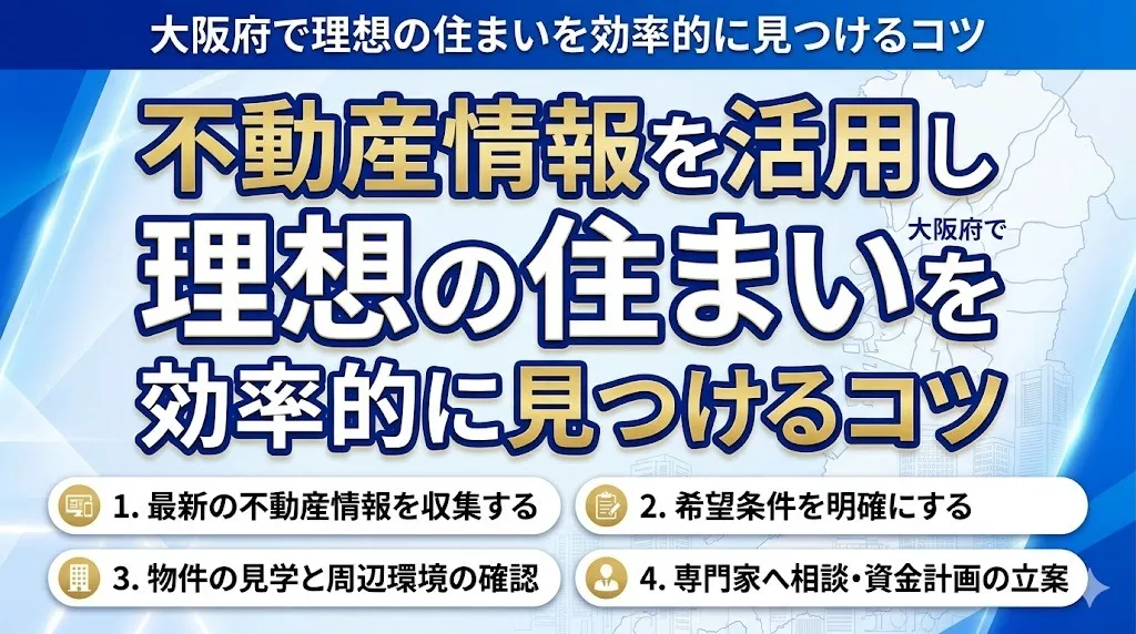 不動産情報を活用し大阪府で理想の住まいを効率的に見つけるコツ